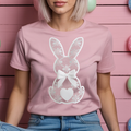 DTF Print: Whit e Easter Bunny