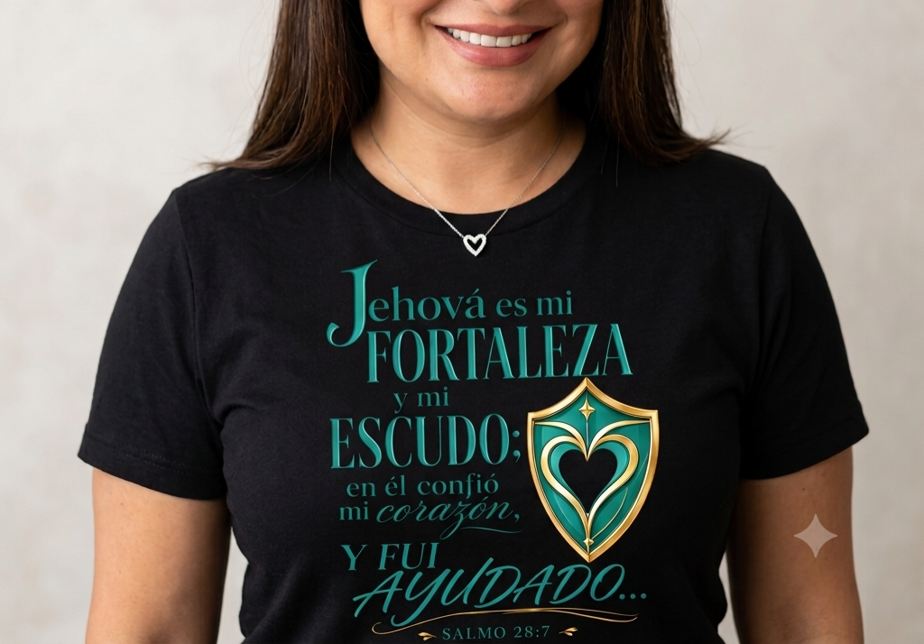 Salmo 28:7 / Psalm 28:7 – Camiseta Cristiana