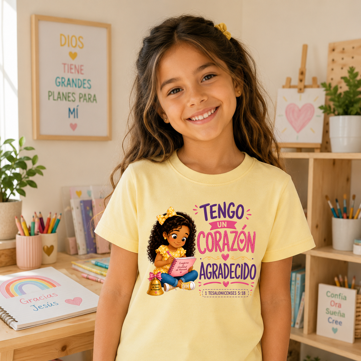 Tengo un Corazón Agradecido — Camiseta Infantil