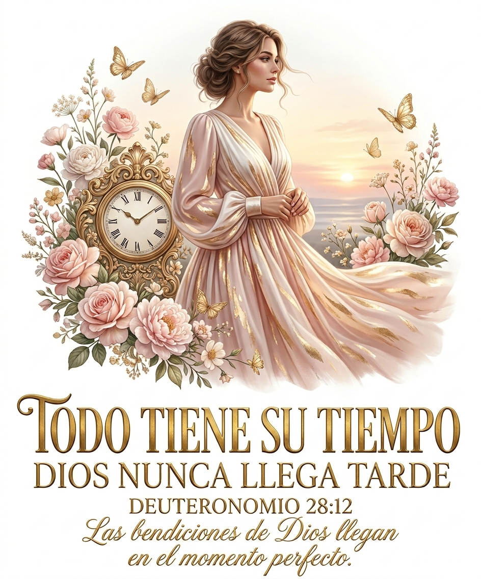 Todo Tiene Su Tiempo — Set de 6 Stickers Impermeables 🌸⏰