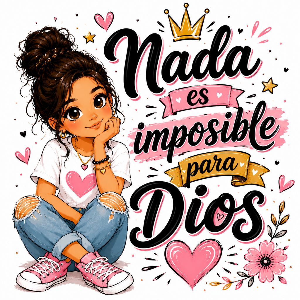 Nada es Imposible para Dios — Sticker Impermeable 6/pk