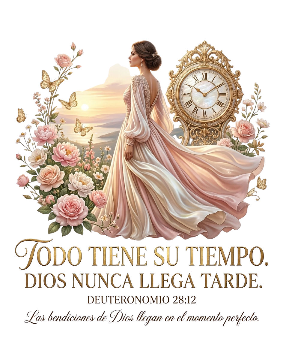 Todo Tiene Su Tiempo — Set de 6 Stickers Impermeables 🌸⏰